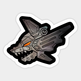 Mecha Robot Wolf Sticker